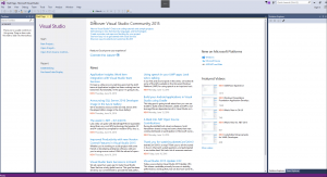 Visual Studio Start Page