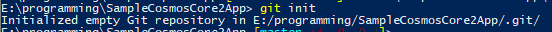 Initializing a git repository
