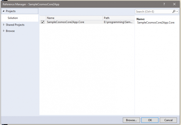 ASP/.Net Core - Adding Project Reference