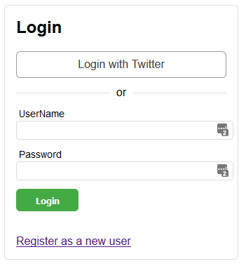 Addition of a "Login with Twitter" button