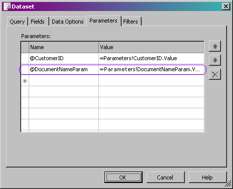 SSRS Dataset Parameters